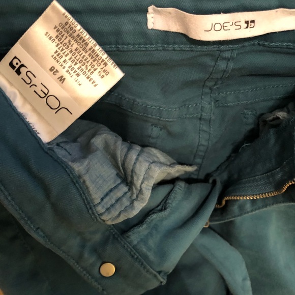 Joe’s Denim Peacock Blue Turquoise Skinny Jeans - Picture 6 of 8